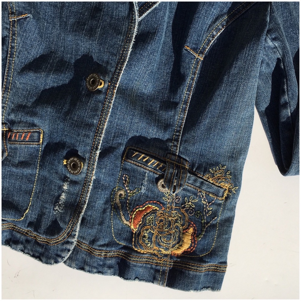 DKNY Jeans Embroidered Jean Jacket - Picture 2 of 6